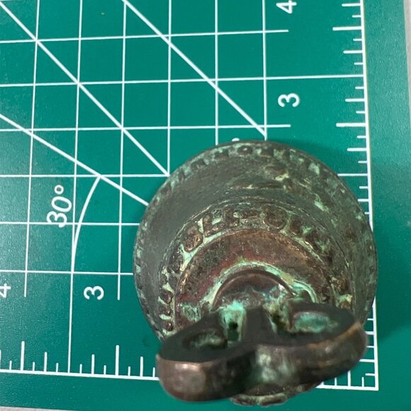Antique Riverside Raincross Mission Inn Bell Old Vtg Forbes Bronze Souvenir - Picture 6 of 6